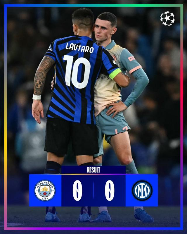 金喜体育官网-【欧冠】佐默屡救险，曼城主场0比0闷平国米